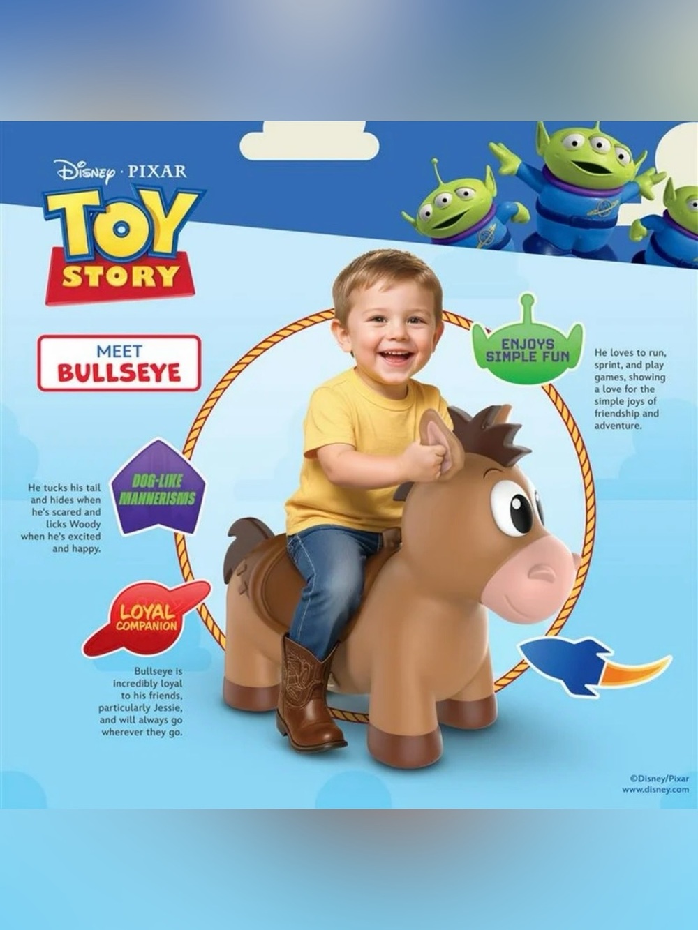 NEW IN BOX Toy Story Inflatable Bullseye Horse Animal Hopper Toy - Picture 3 of 4